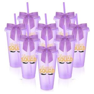 Purple Sleepover Squad Party Reusable Cups